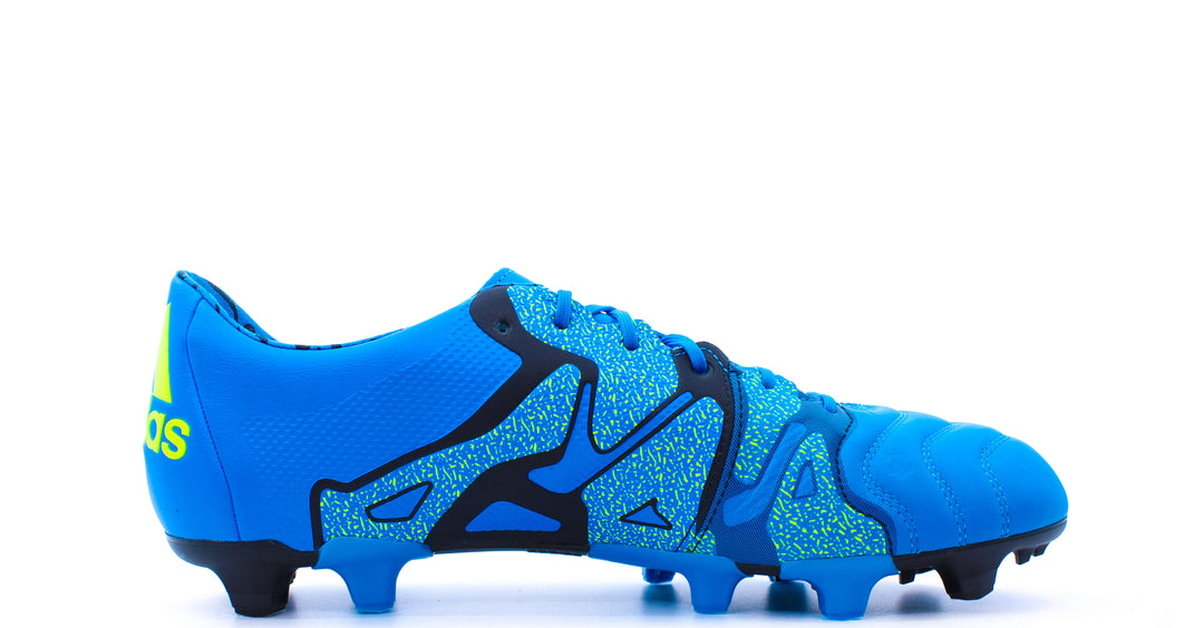 エックス15.1 Adidas X 15.1 Leather FG/AG Solar Blue/Solar Yellow/Core