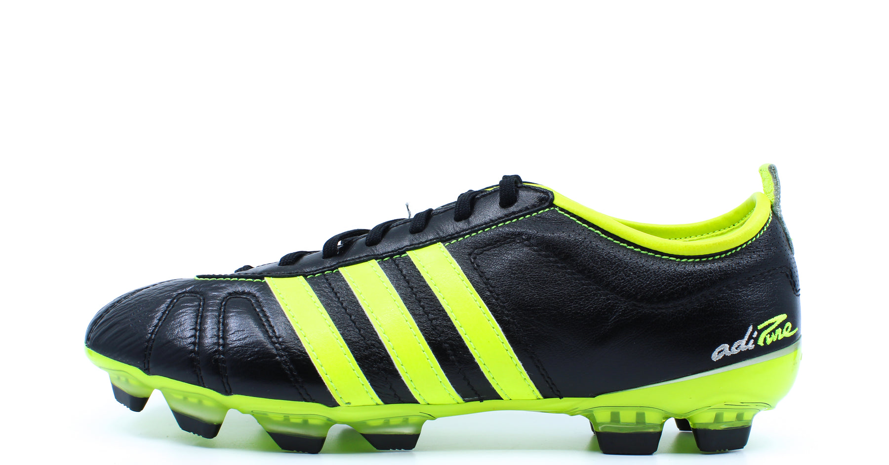 montículo Limpiar el piso sueño Adidas Adipure 4 TRX FG Black/Electricity/Silver (G50742) – Retro Soccer  Cleats